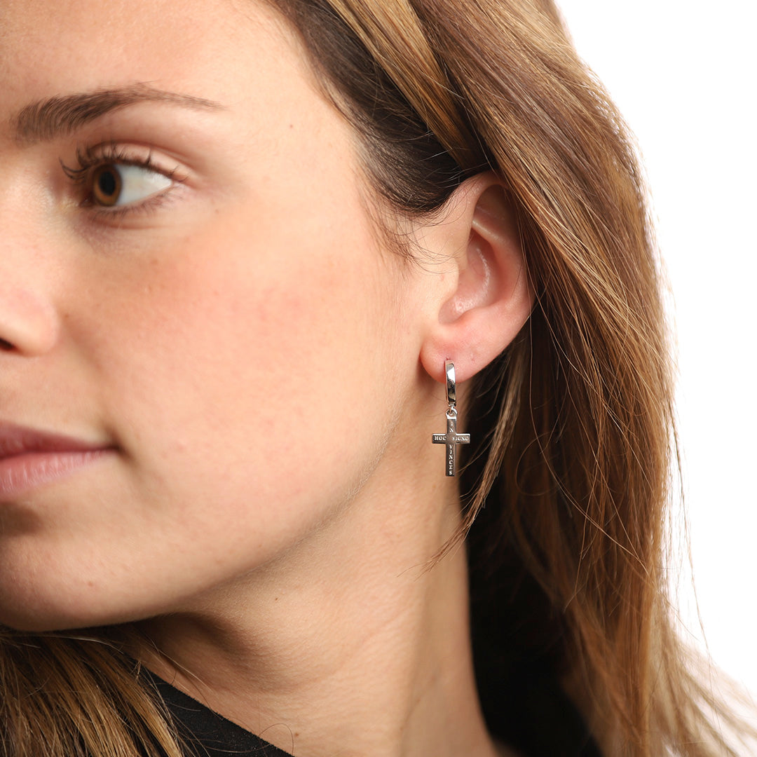 Boucles d'oreilles croix Fides