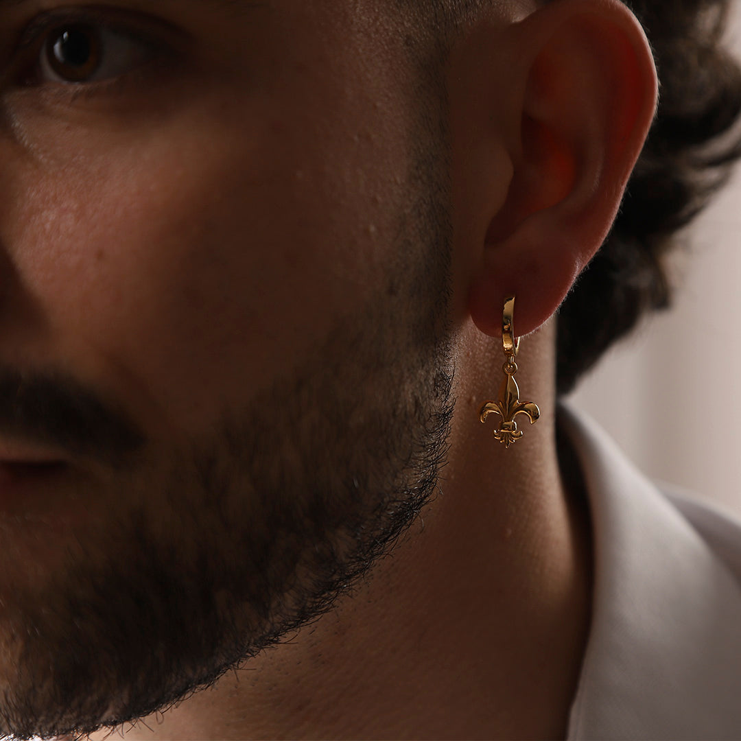 Boucles d'oreilles fleur de Lys Regalia