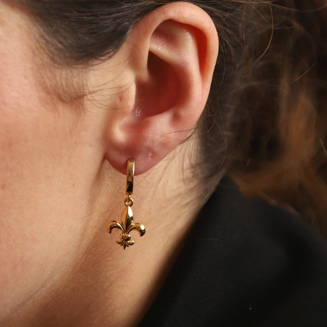 Boucles d'oreilles fleur de Lys Regalia