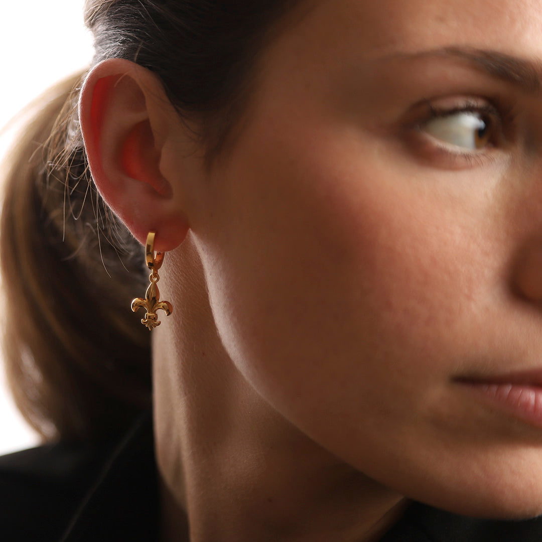 Boucles d'oreilles fleur de Lys Regalia