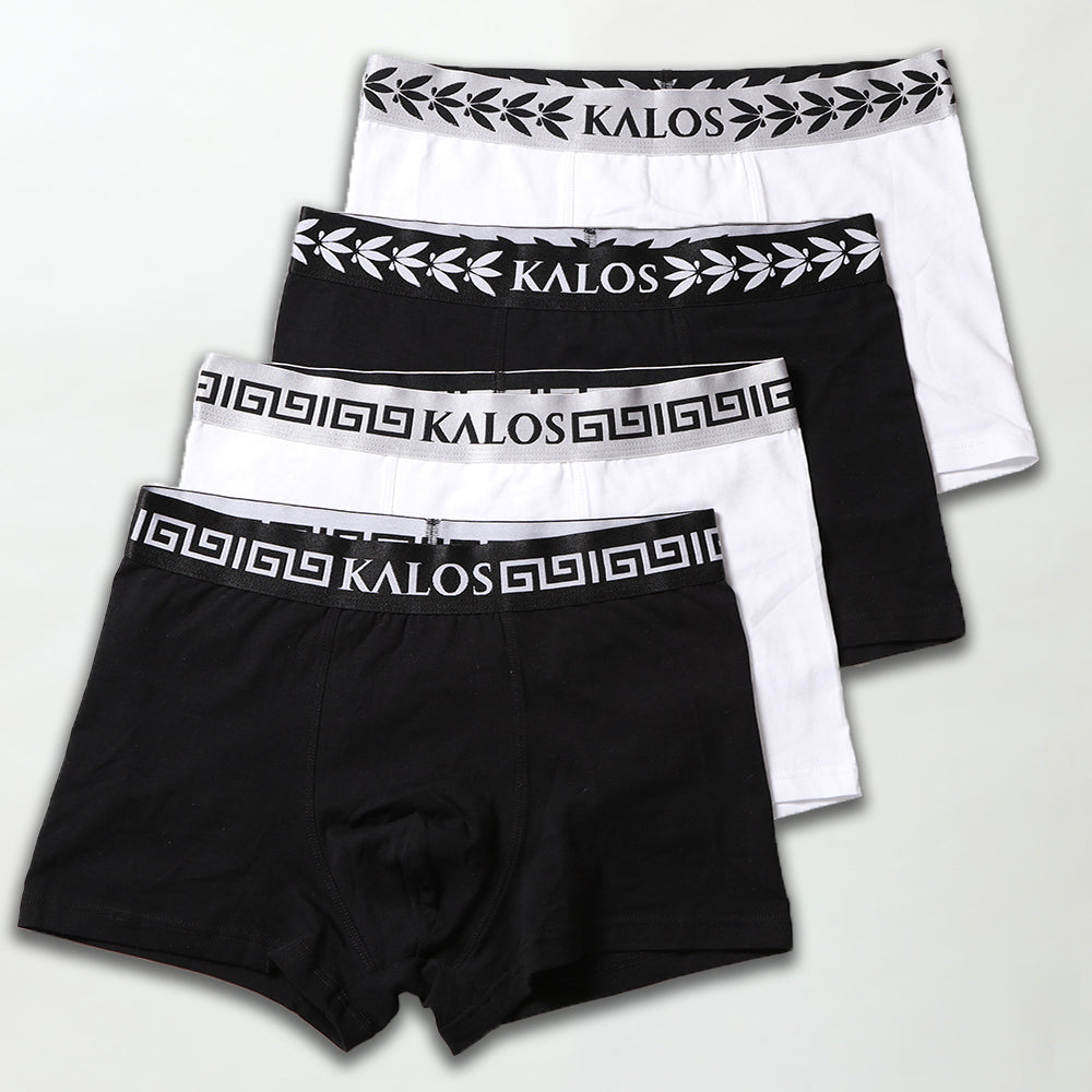 Lot de quatre boxers en coton stretch