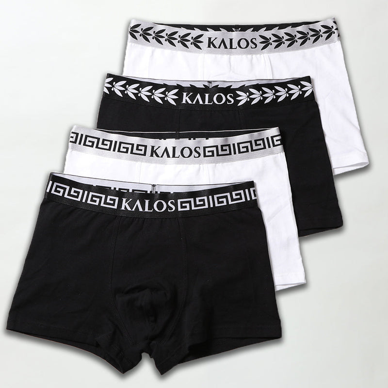 Lot de quatre boxers en coton stretch