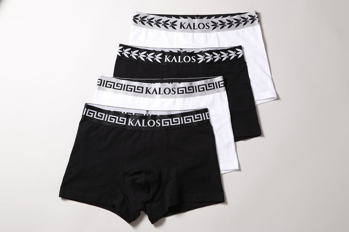 Lot de quatre boxers en coton stretch
