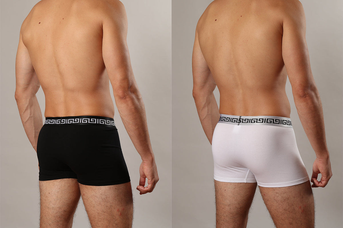 Lot de quatre boxers en coton stretch