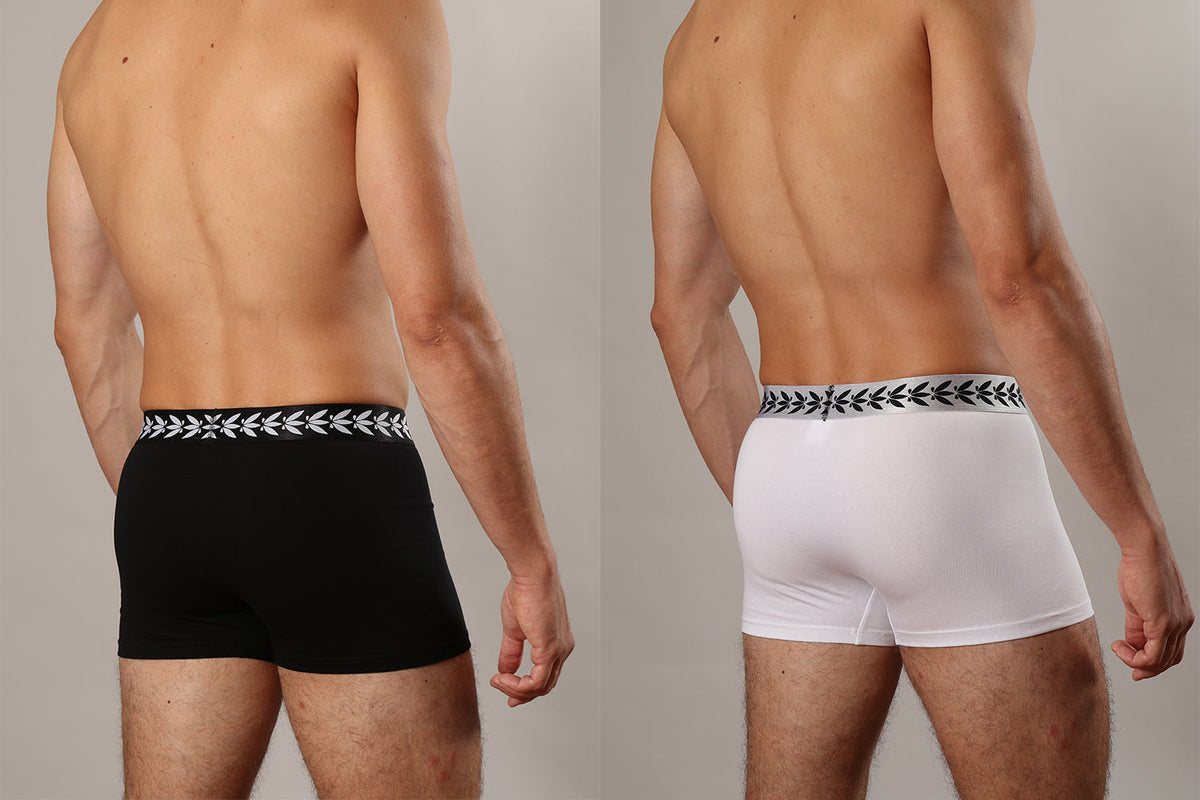 Lot de quatre boxers en coton stretch