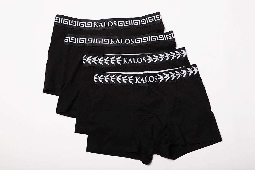Lot de quatre boxers en coton stretch