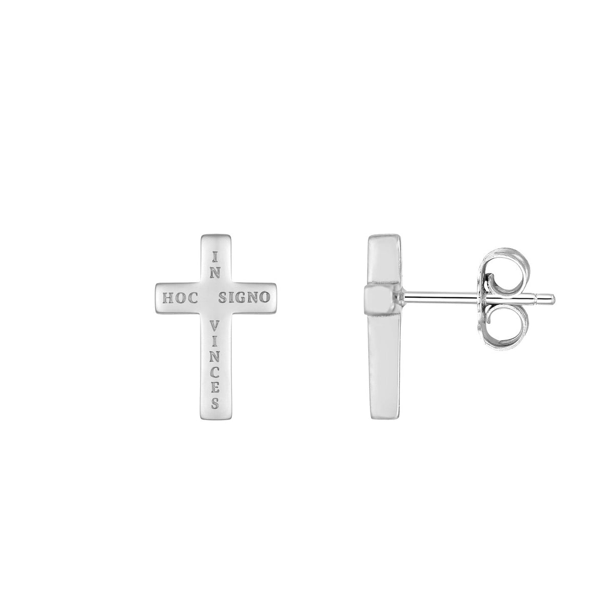 Puces d'oreilles croix Fides
