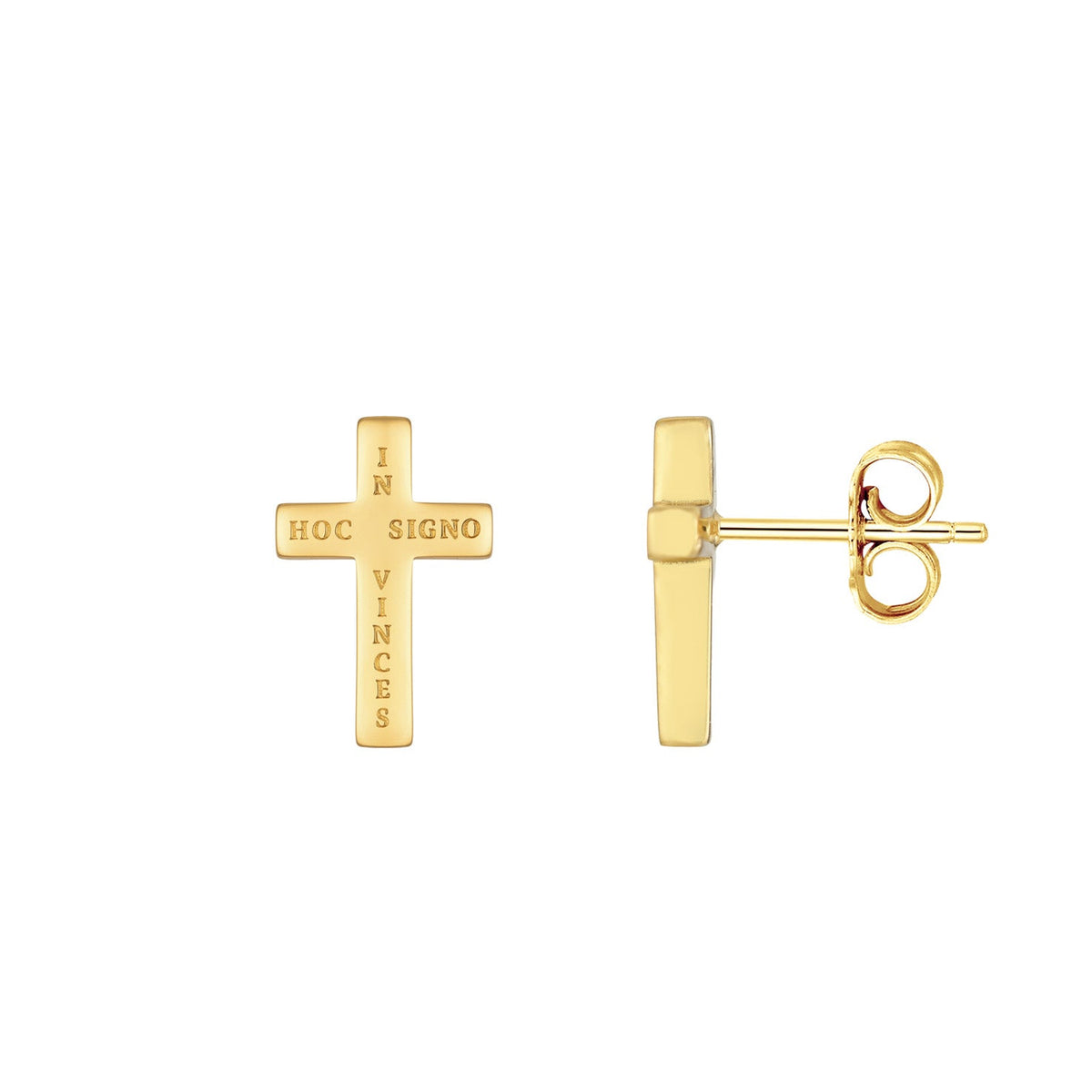 Puces d'oreilles croix Fides