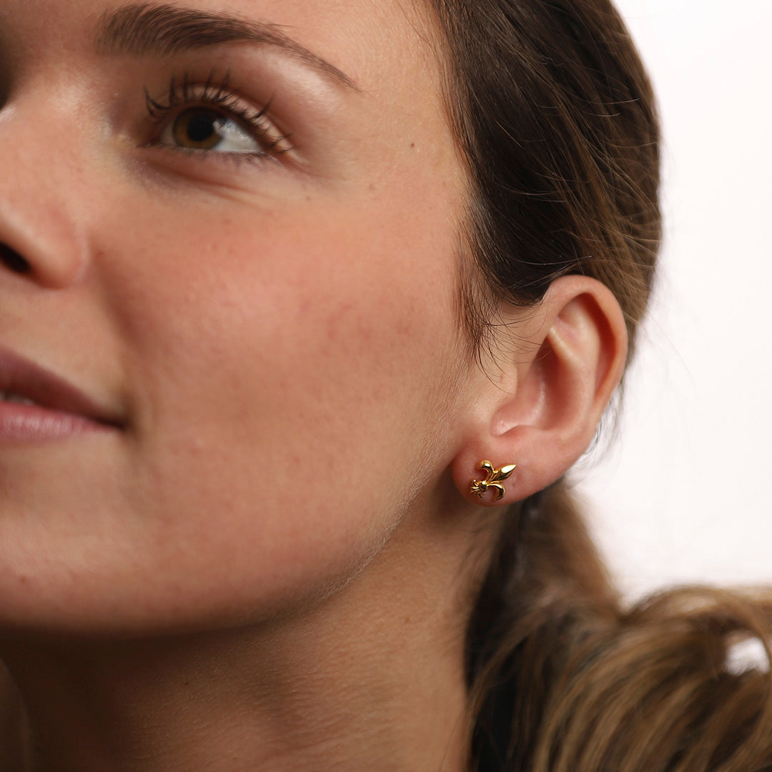 Puces d'oreilles fleur de Lys Regalia