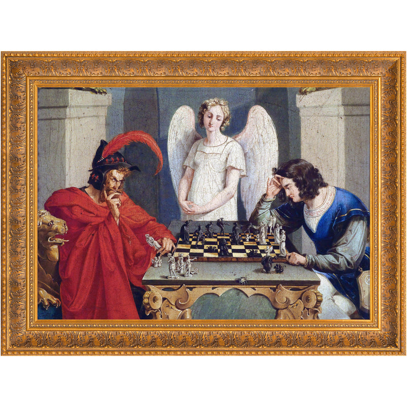 Faust jouant aux échecs avec Méphistophélès